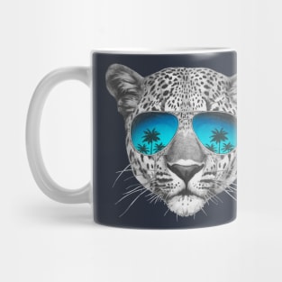 Leopard with sunglasses Mug